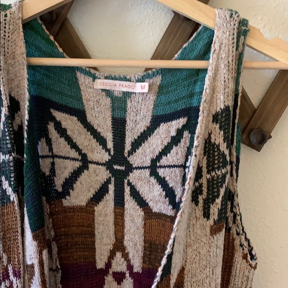 Anthropologie long sweater vest